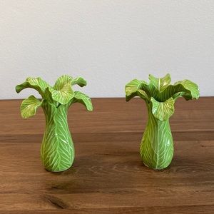 Tory Burch Lettuce Candlestick Set of 2